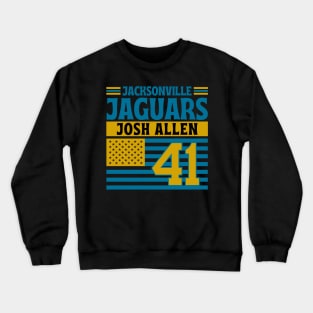 Jacksonville Jaguars Allen 41 American Flag Football Crewneck Sweatshirt